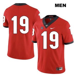 Men's Georgia Bulldogs NCAA #19 Adam Anderson Nike Stitched Red Legend Authentic No Name College Football Jersey ZQA1154XU